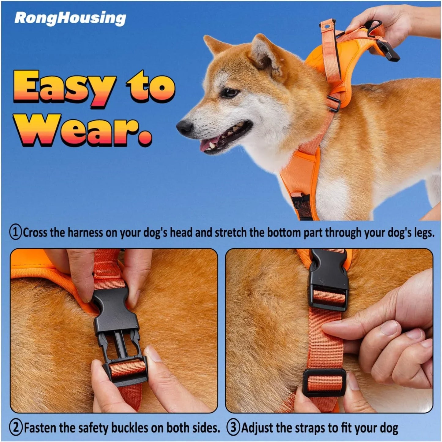 "πΎ Ultimate Dog Walk Combo: Harness & Retractable Leash Set! π Anti-Burst, Flexible, Breathable - Perfect for Daily Walks!"