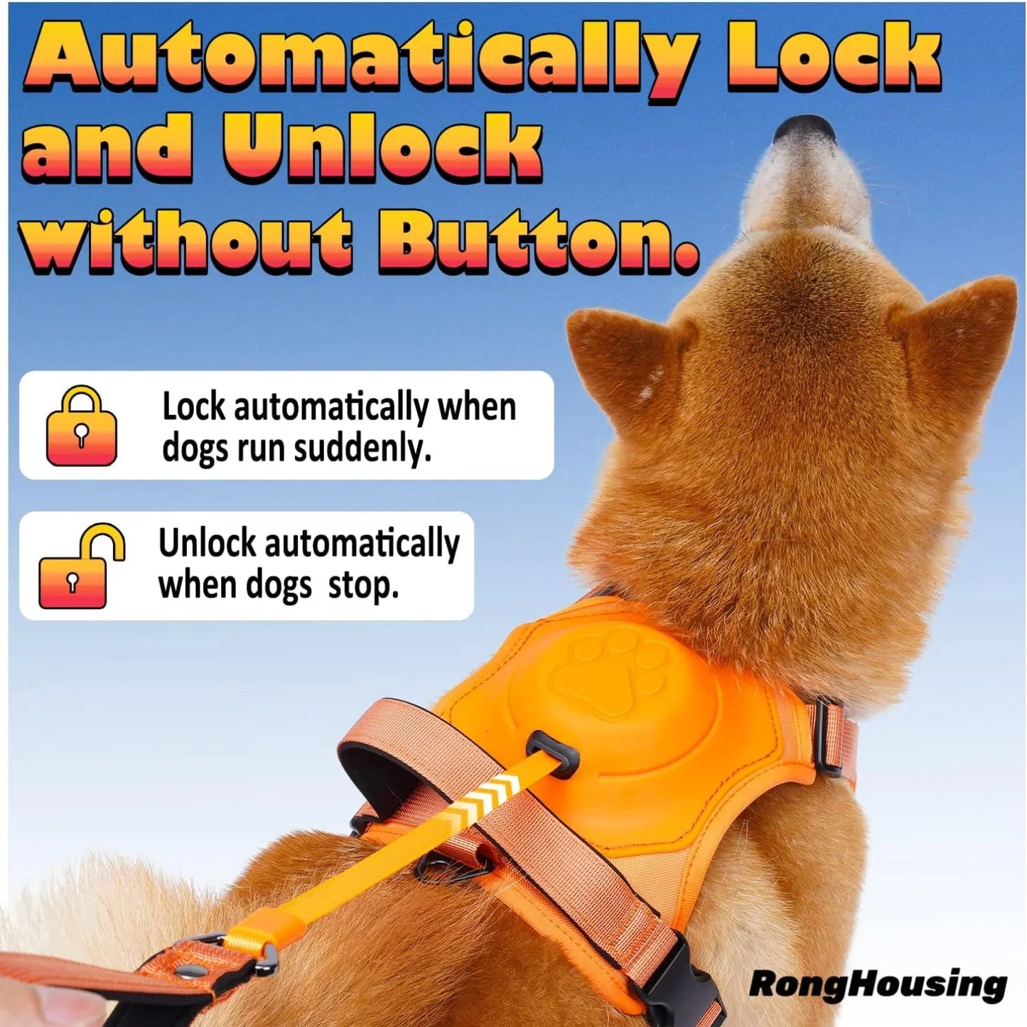 "πΎ Ultimate Dog Walk Combo: Harness & Retractable Leash Set! π Anti-Burst, Flexible, Breathable - Perfect for Daily Walks!"